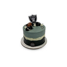 Silver and Black Fault Line Cake Theme Cake Freed's Bakery