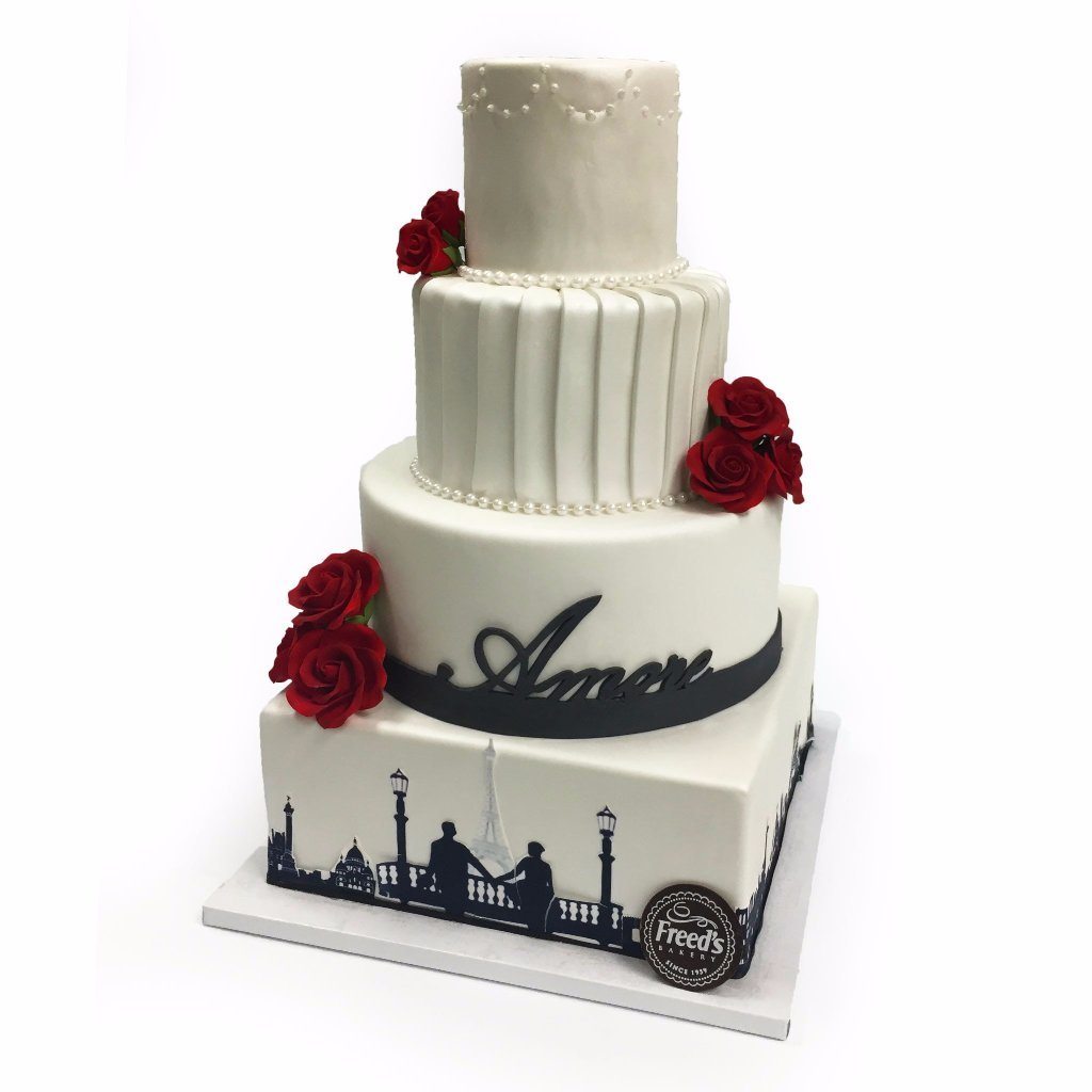 French Love Wedding Cake Freed's Bakery 