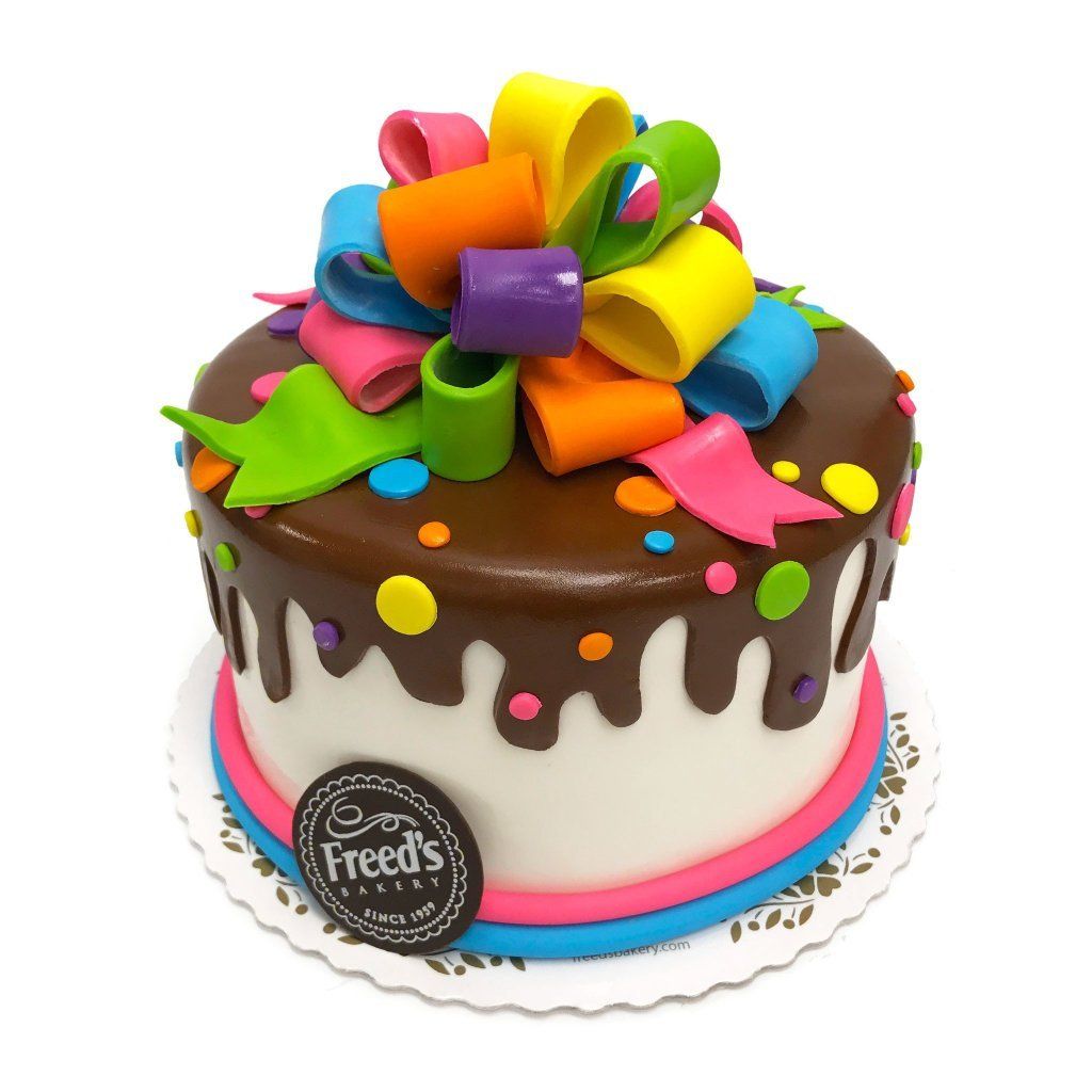 Bright Bow Theme Cake Freed's Bakery