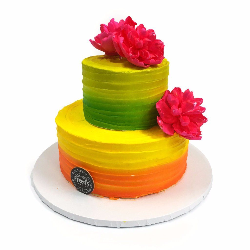 Bright Garden Wedding Cake Freed's Bakery 