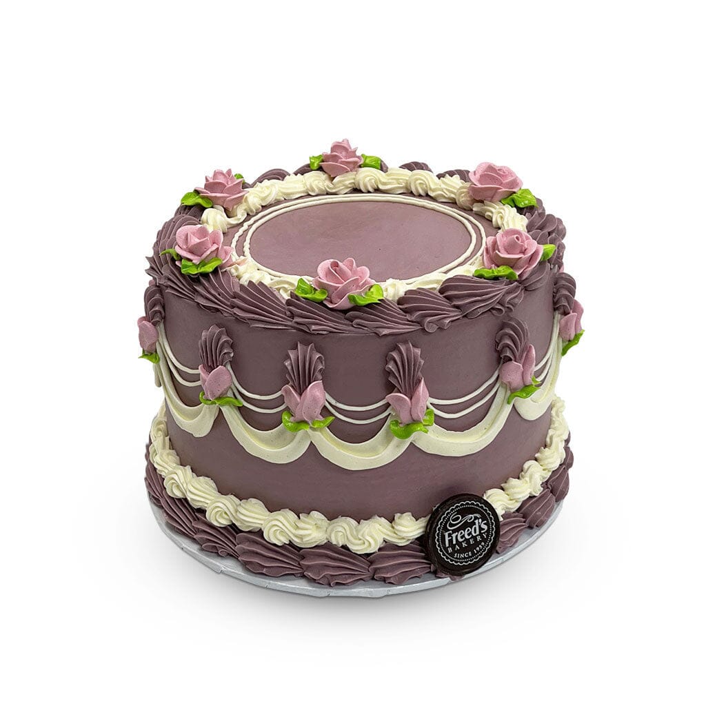 Classy Mauve Theme Cake Freed's Bakery