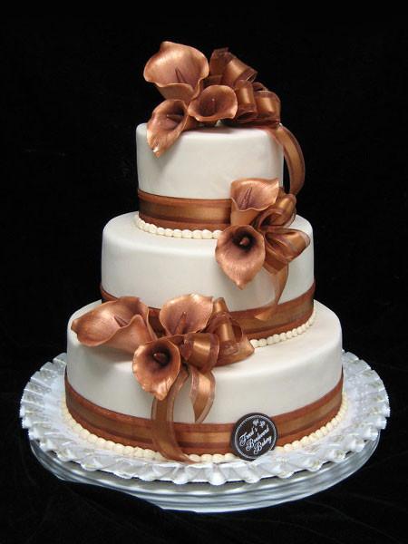 Copper Affair Wedding Cake Freed's Bakery 