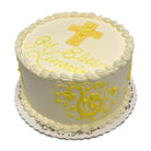 Cross and Scroll Theme Cake Freed's Bakery