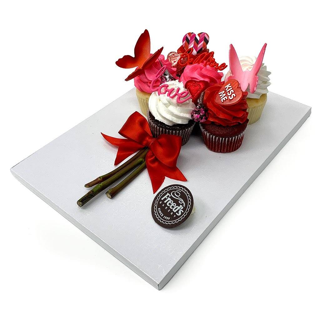 Valentine's Cupcake Bouquet Cupcake Freed's Bakery 6 Cupcakes Vanilla