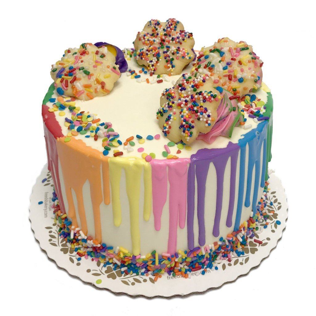 Dripping Rainbow Theme Cake Freed's Bakery