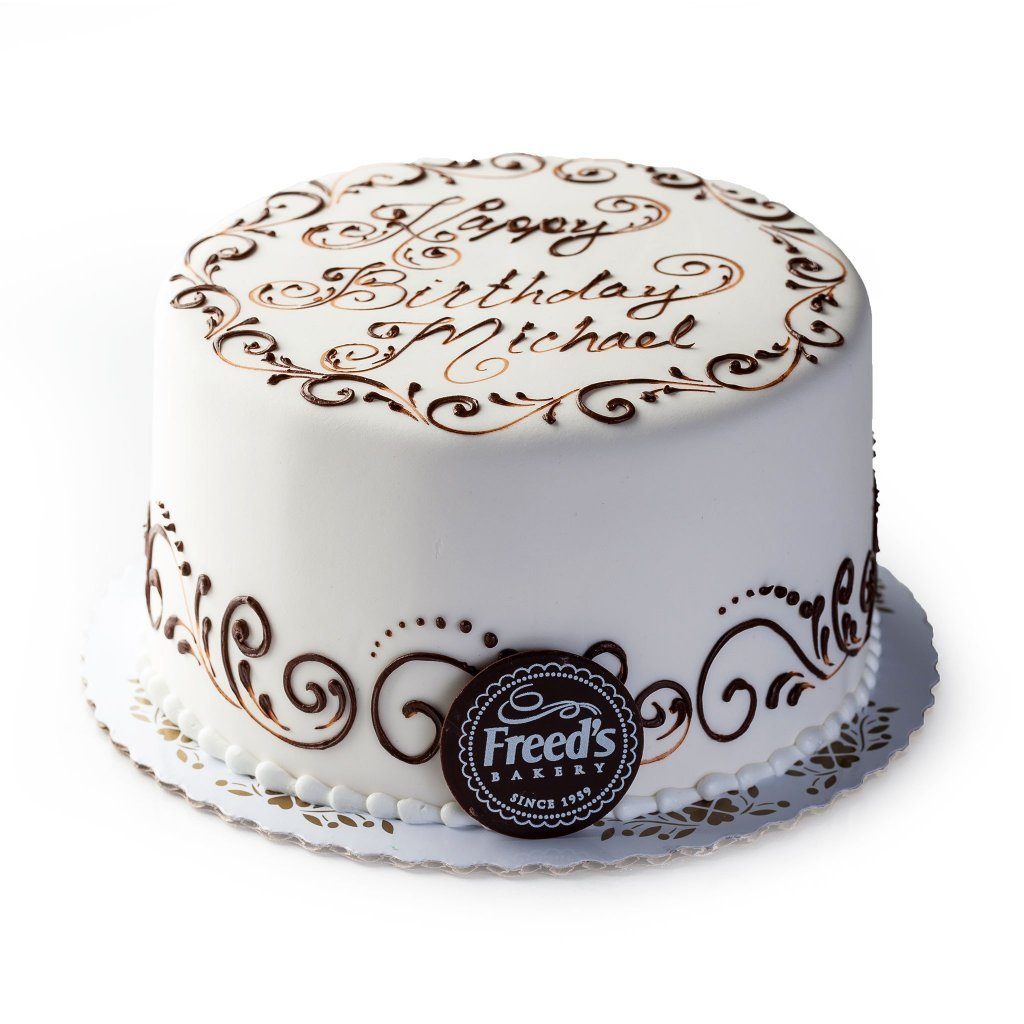 Elegant Scroll Theme Cake Freed's Bakery