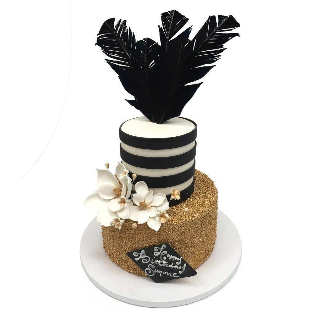 Feathered Gatsby Theme Cake Freed's Bakery