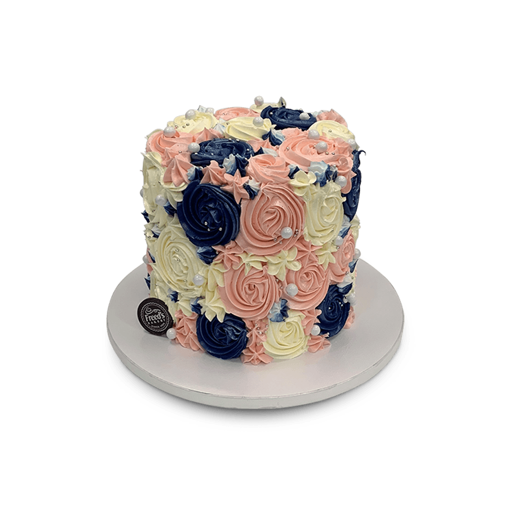 Swirls and Pearls Theme Cake Freed's Bakery