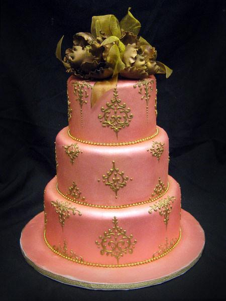 Gold Victoria Wedding Cake Freed's Bakery