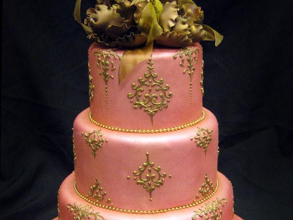 Gold Victoria Wedding Cake Freed's Bakery