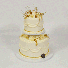 Classic Gold CAKE#FOUR Wedding Cake Freed's Bakery