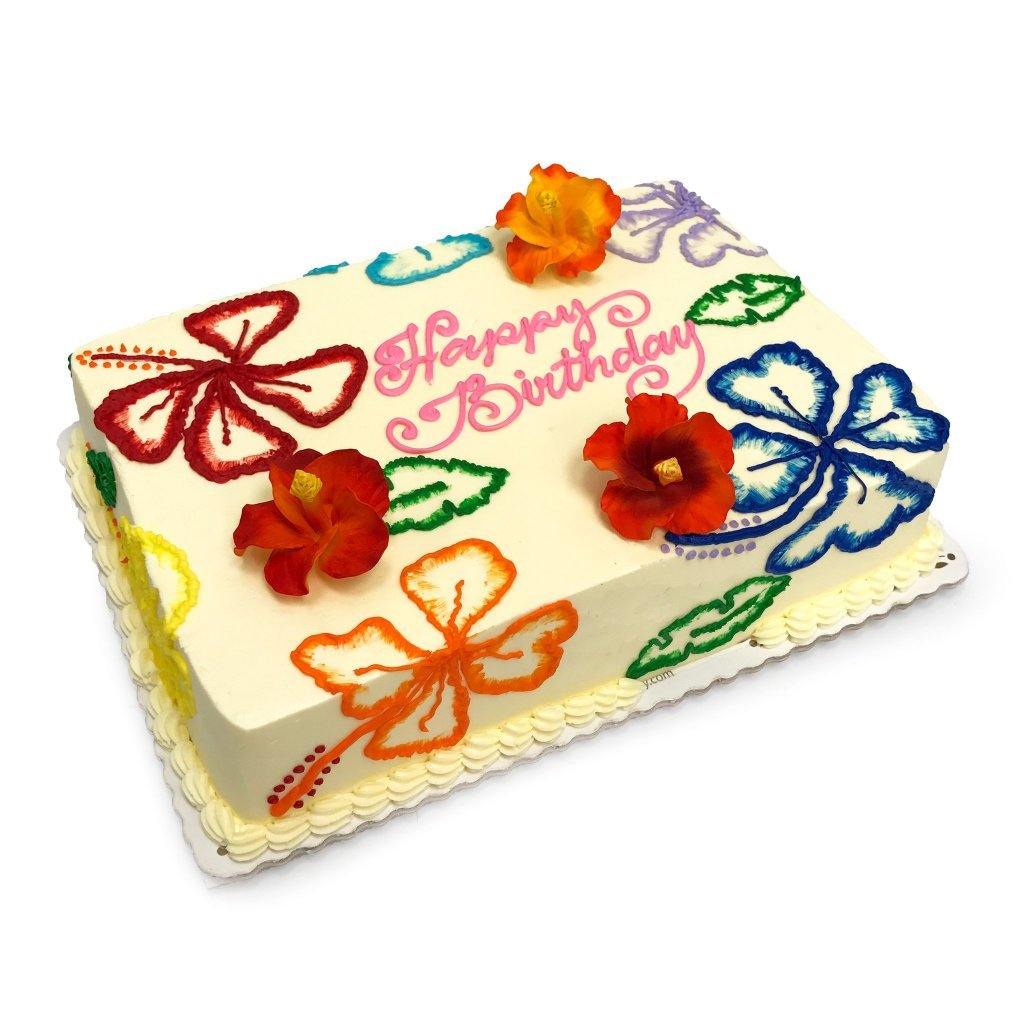 Hibiscus Delight Theme Cake Freed's Bakery