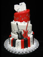 I Love Rock and Roll Music Wedding Cake Freed's Bakery