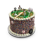 Batter Up Theme Cake Freed's Bakery 7" Round (Serves 8-10) Vanilla Cake w/ Bavarian Cream