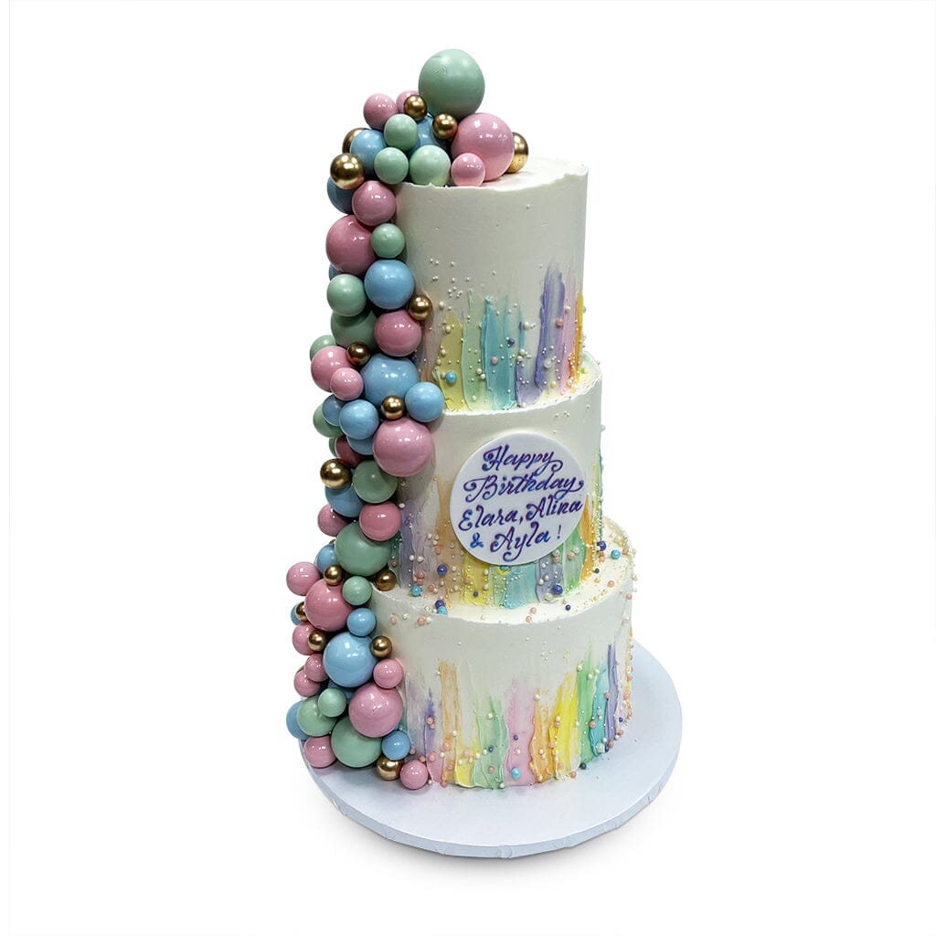 Cascading Pastels Theme Cake Freed's Bakery