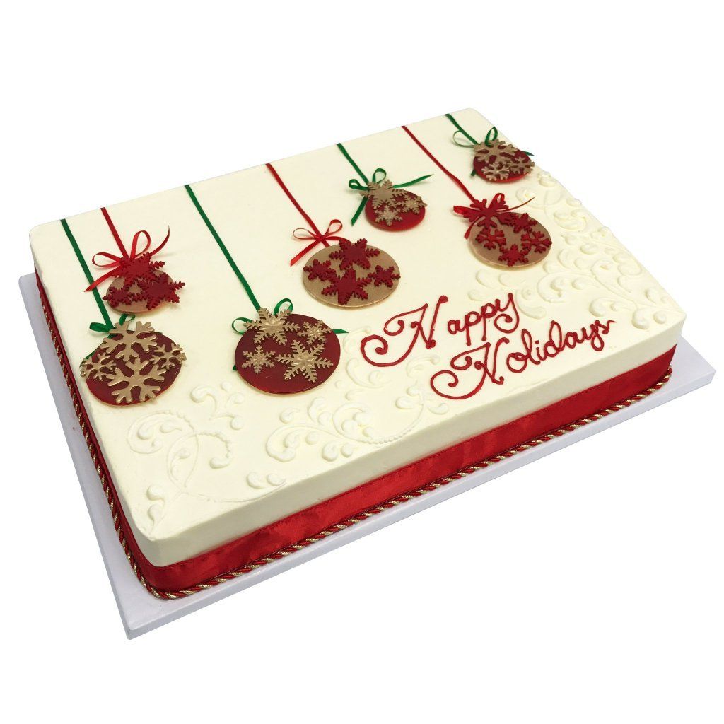 Holiday Snowflake Theme Cake Freed's Bakery 