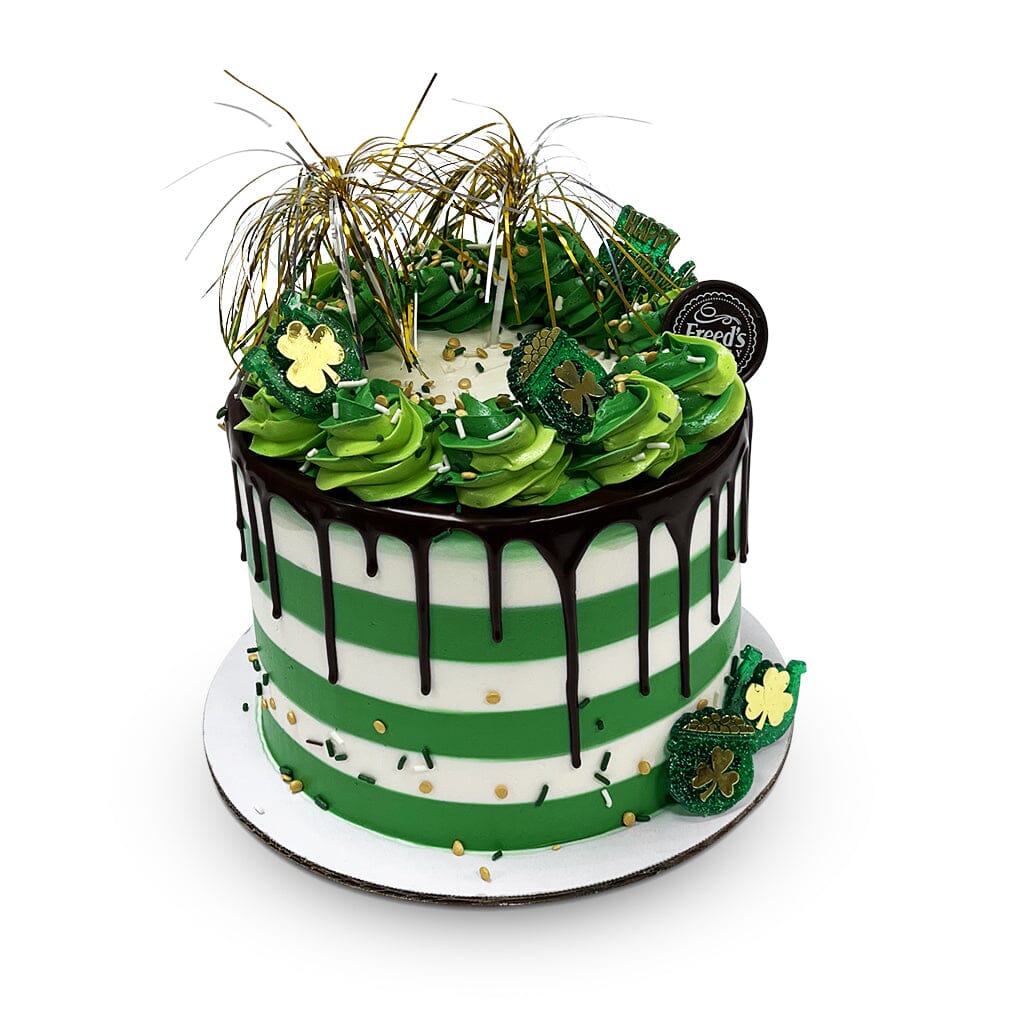 Striped St. Paddy's Theme Cake Freed's Bakery