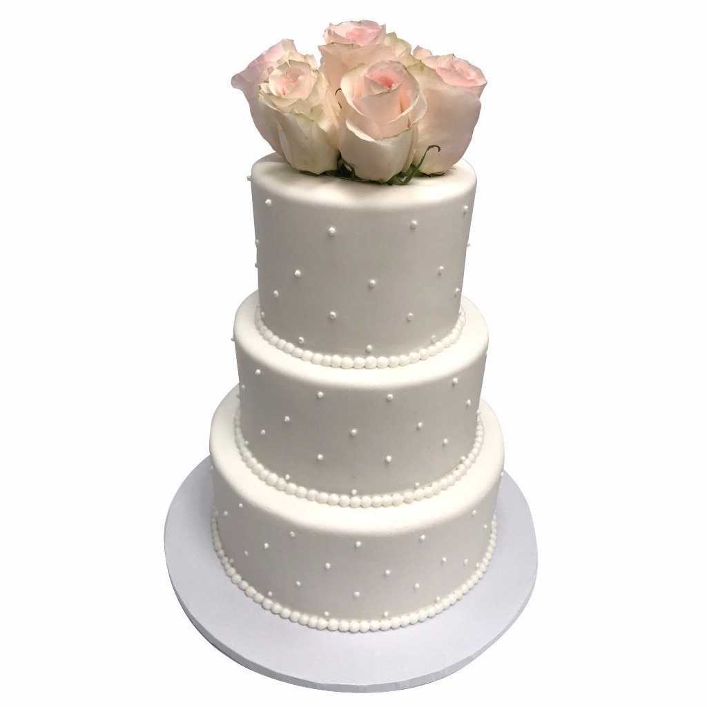 Dotted Elegance Wedding Cake Freed's Bakery 