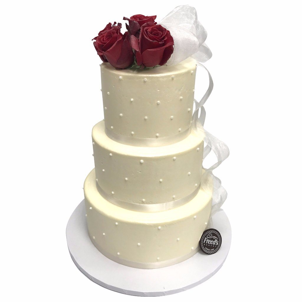 Swiss Dot Wedding Cake Freed's Bakery 
