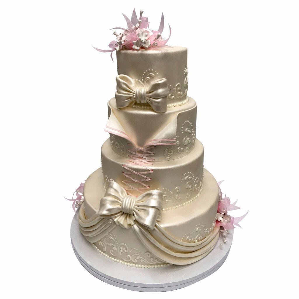 Blushing Affair Wedding Cake Freed's Bakery