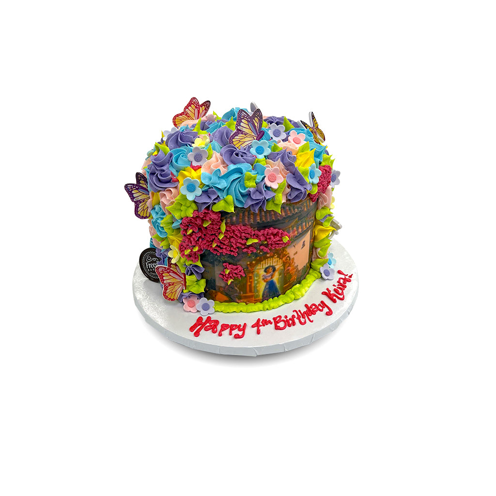 Madrigal Floral Birthday Cake Theme Cake Freed's Bakery