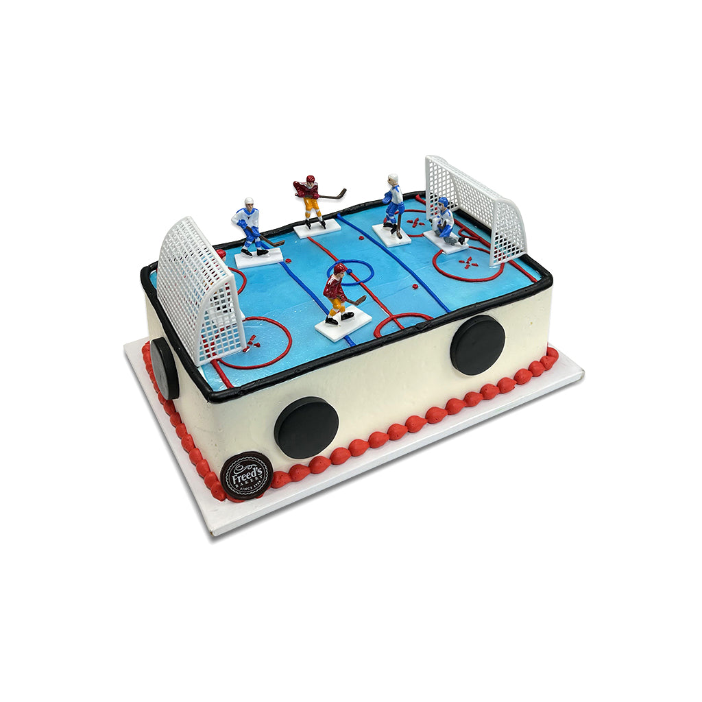 Ice Hockey Birthday Cake Theme Cake Freed's Bakery