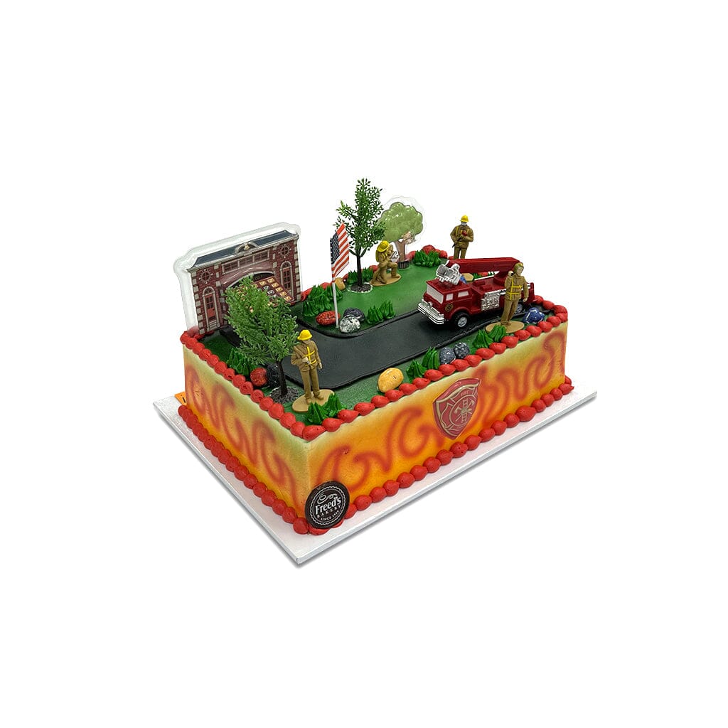 Fire Station Birthday Cake Theme Cake Freed's Bakery