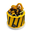 Cake Construction Theme Cake Freed's Bakery 7" Round (Serves 8-10) Vanilla Cake w/ Bavarian Cream