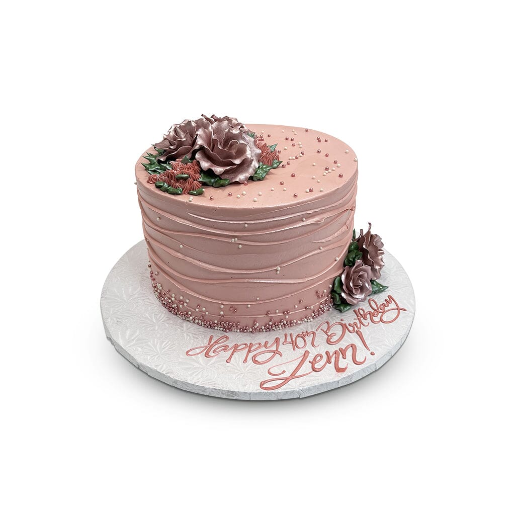 Rosy Pearls Theme Cake Freed's Bakery