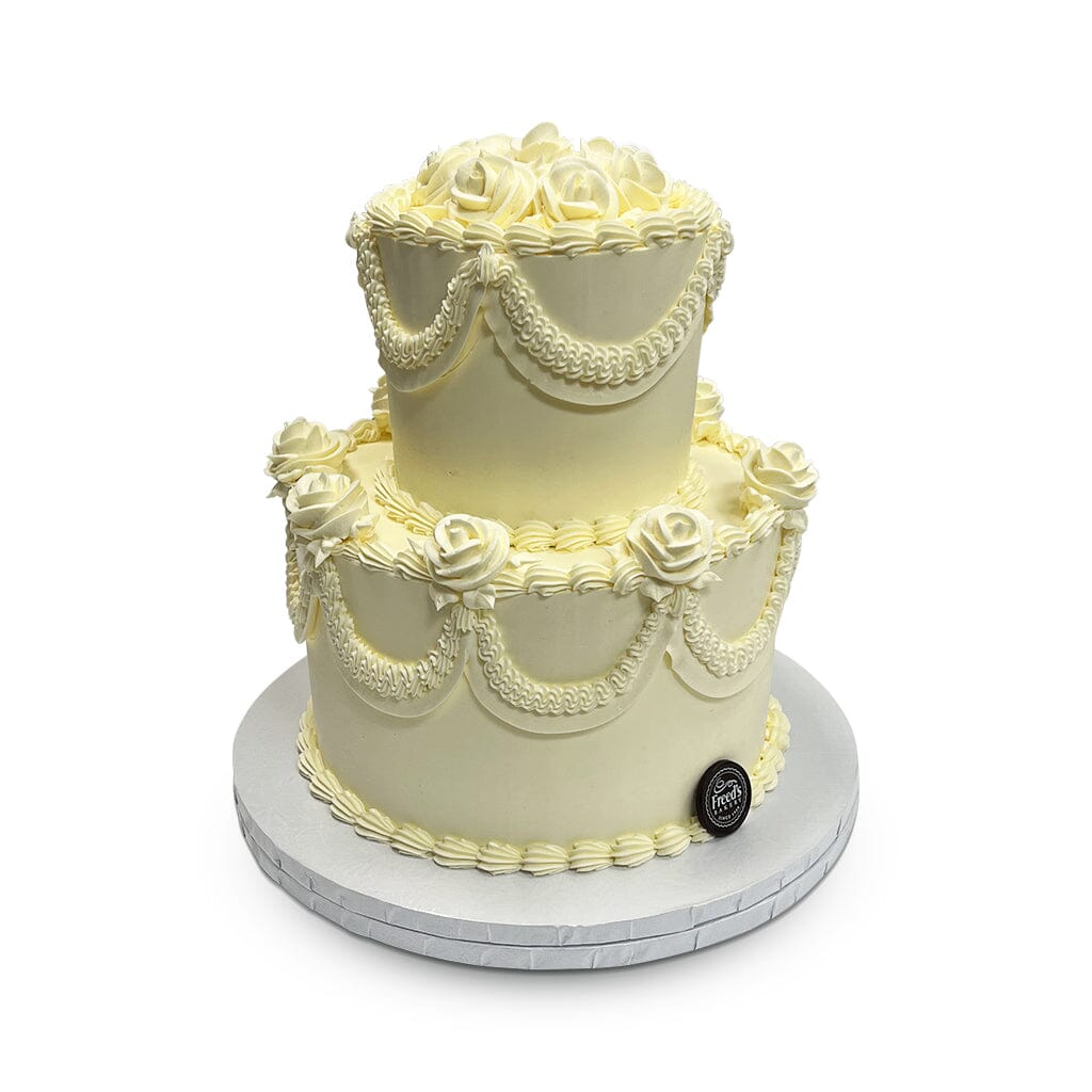 Vintage Rose Affair Wedding Cake Freed's Bakery