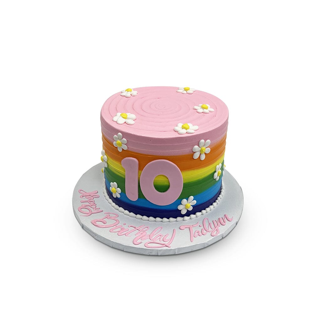 Rainbow Daisy Theme Cake Freed's Bakery