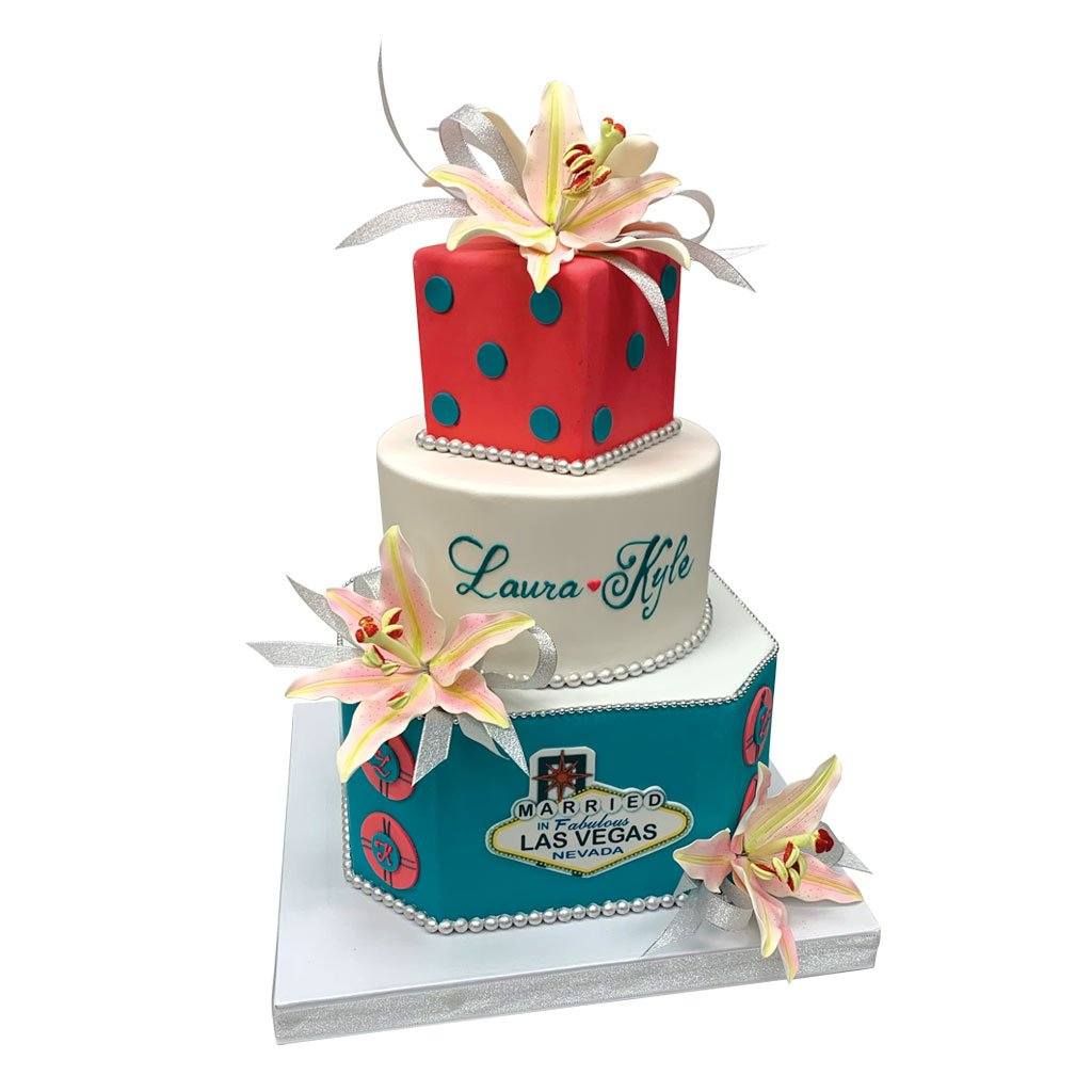 Lilies in Luck Wedding Cake Freed's Bakery
