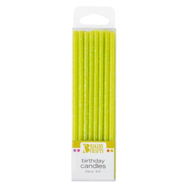 Slim Glitter Candles Candle Freed's Bakery Lime Green