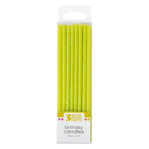 Slim Glitter Candles Candle Freed's Bakery Lime Green 