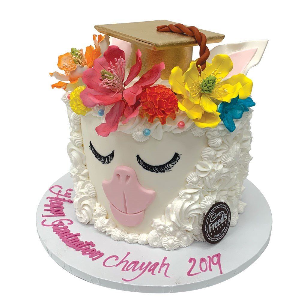 Llama Grad Theme Cake Freed's Bakery