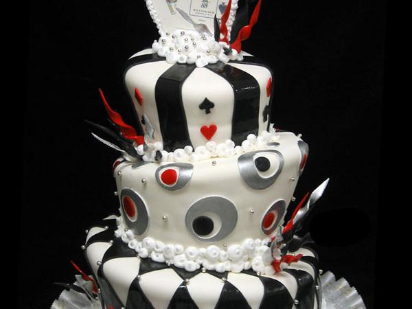 Modern Vegas Wedding Cake Freed's Bakery 