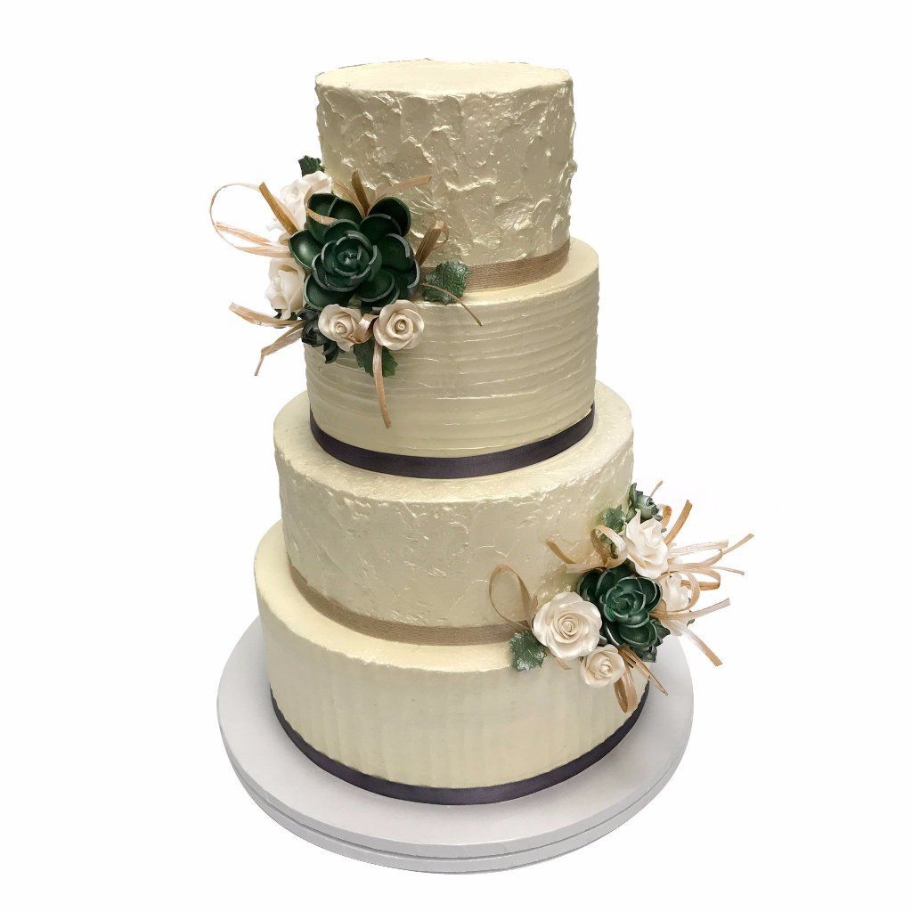Natural Ivory Wedding Cake Freed's Bakery