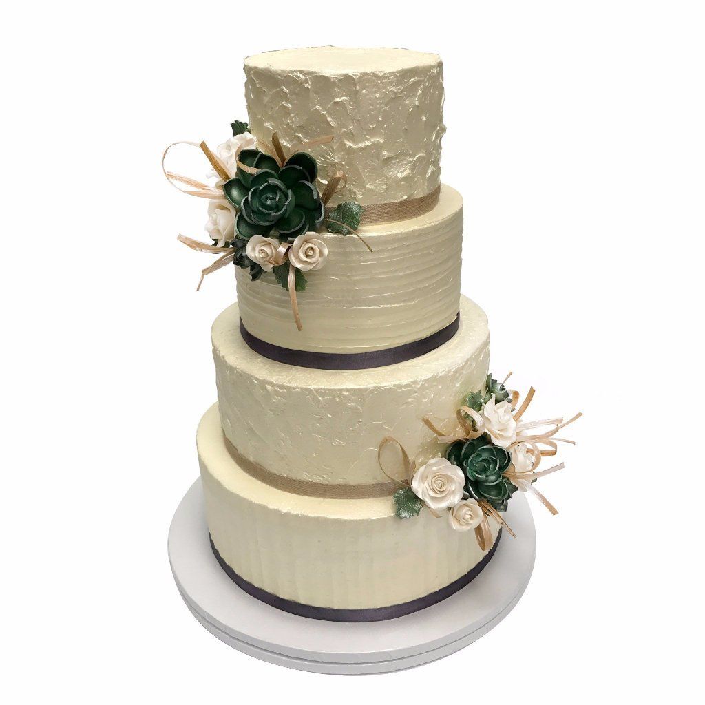 Natural Ivory Wedding Cake Freed's Bakery 