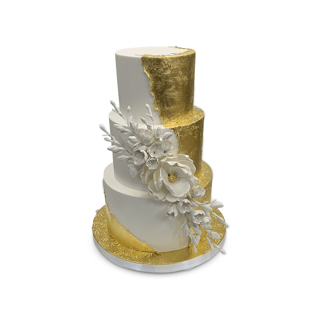 Love is Golden Wedding Cake Freed's Bakery