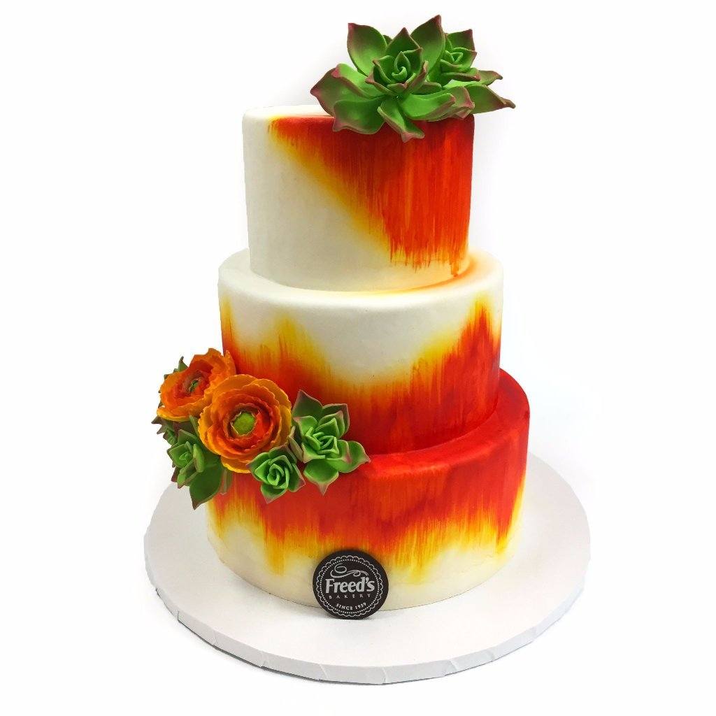 Orange Desert Wedding Cake Freed's Bakery