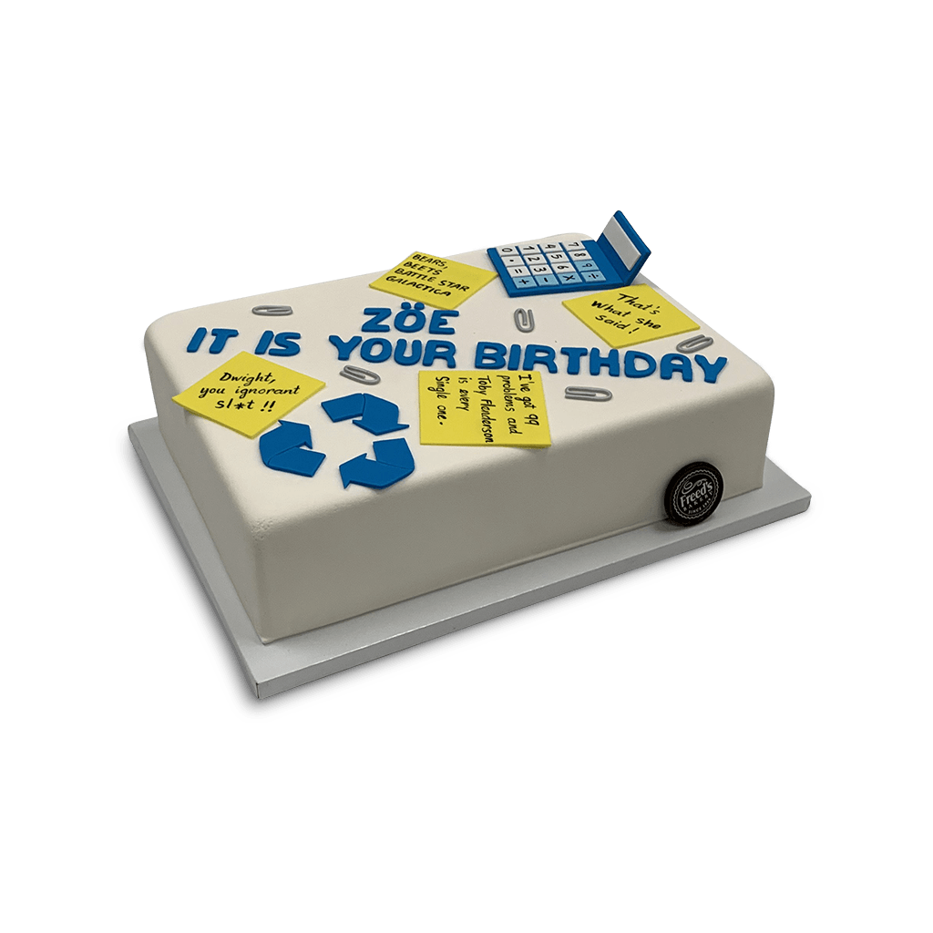 Birthday Fit For An Office Theme Cake Freed's Bakery