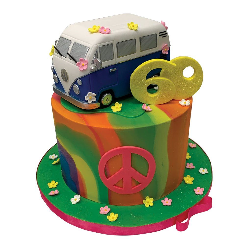 Flower Power Theme Cake Freed's Bakery