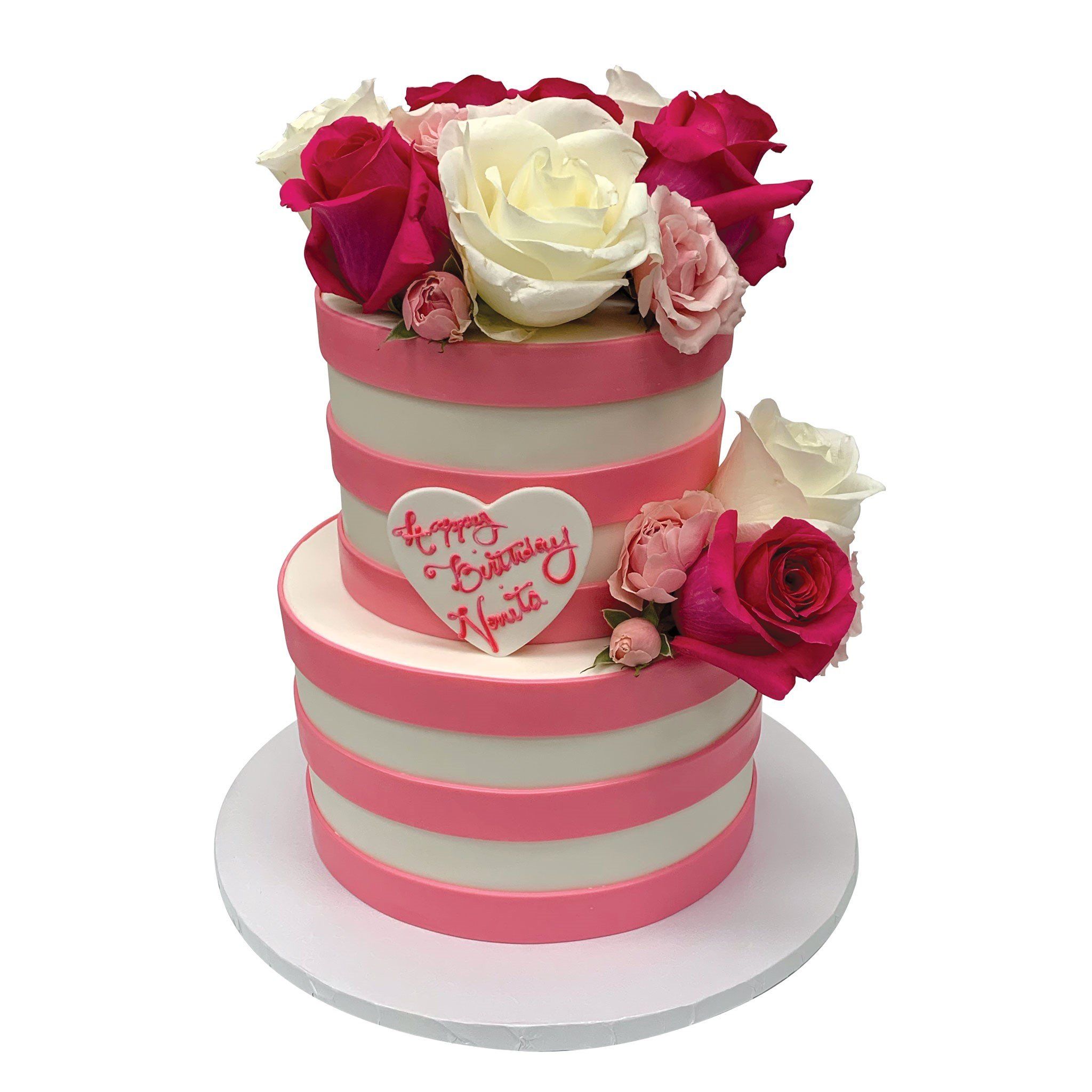Perfect and Pink Wedding Cake Freed's Bakery