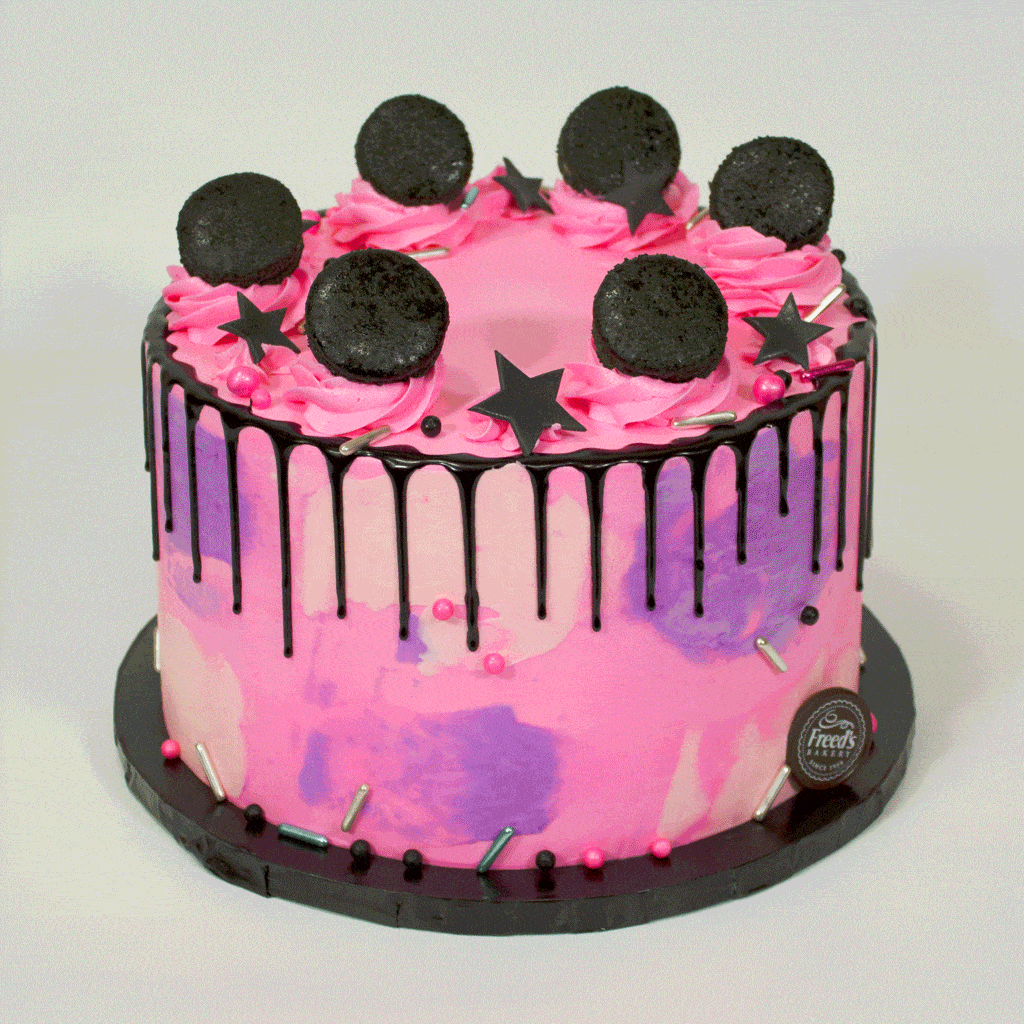 Pink Pour Sunset CAKE#TWO Theme Cake Freed's Bakery