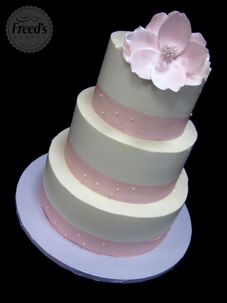 Pink Magnolia Wedding Cake Freed's Bakery 