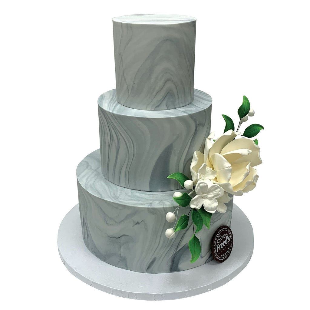 Polished Earl Gray Wedding Cake Freed's Bakery 
