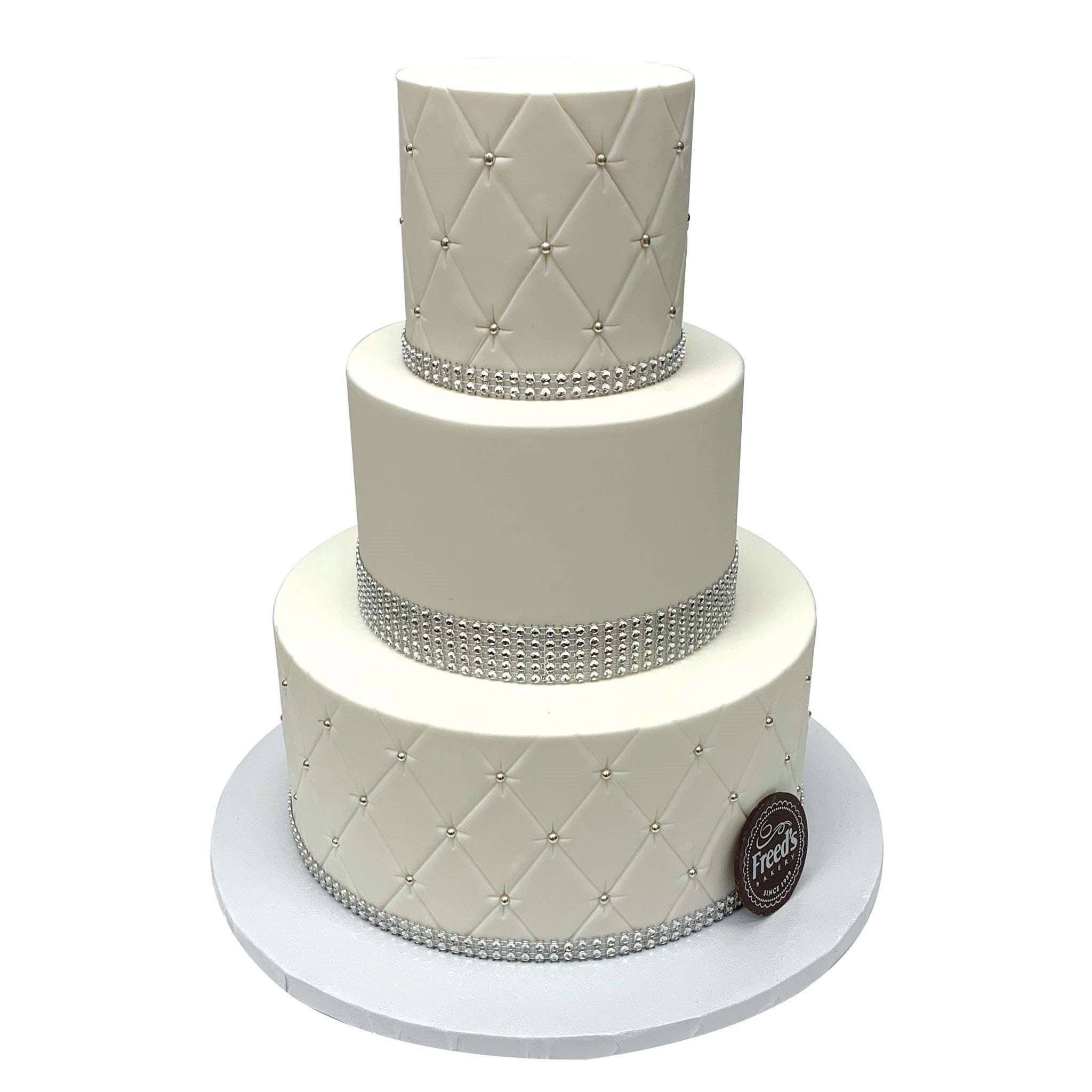 Quilted Elegance Wedding Cake Freed's Bakery