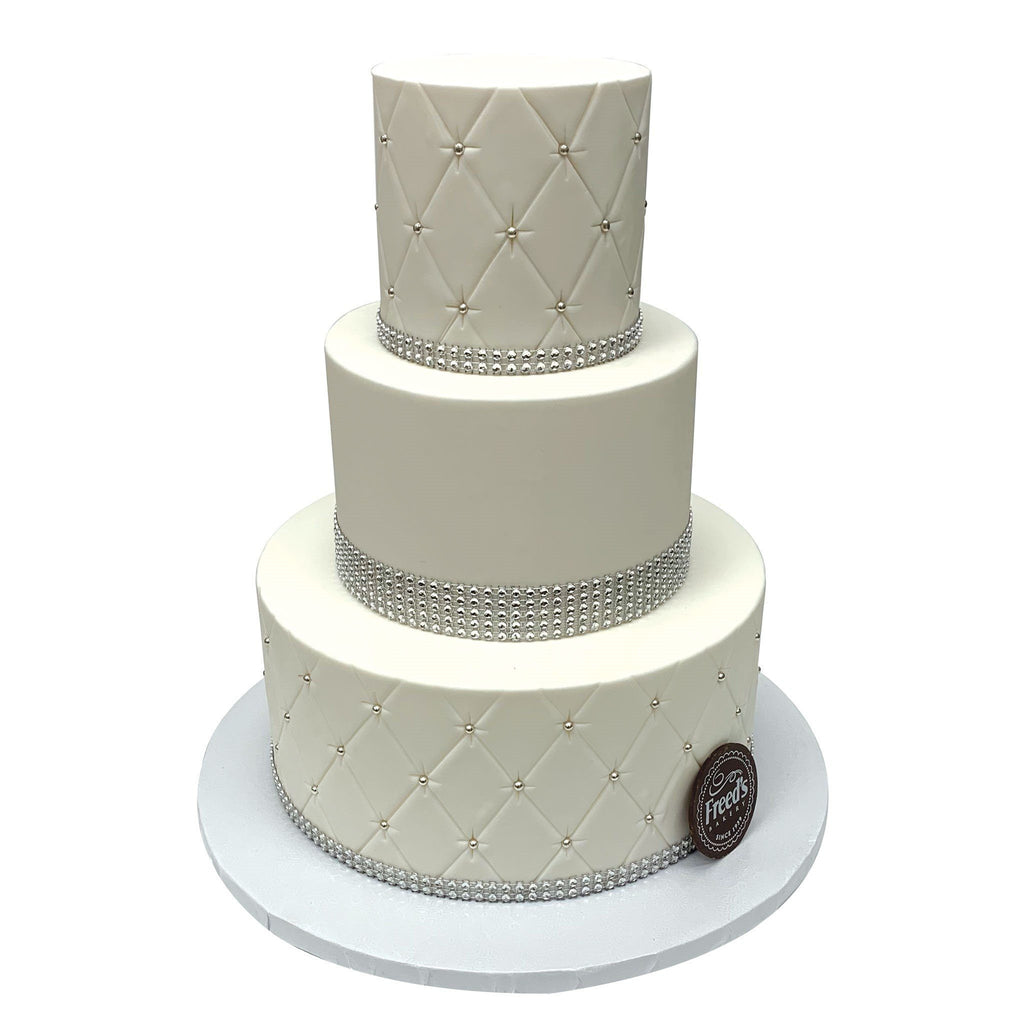 Quilted Elegance Wedding Cake Freed's Bakery 