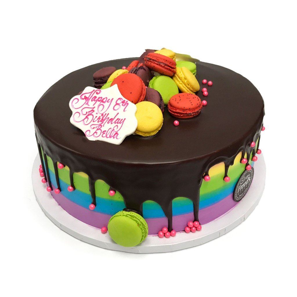 Rainbow Ganache Theme Cake Freed's Bakery 