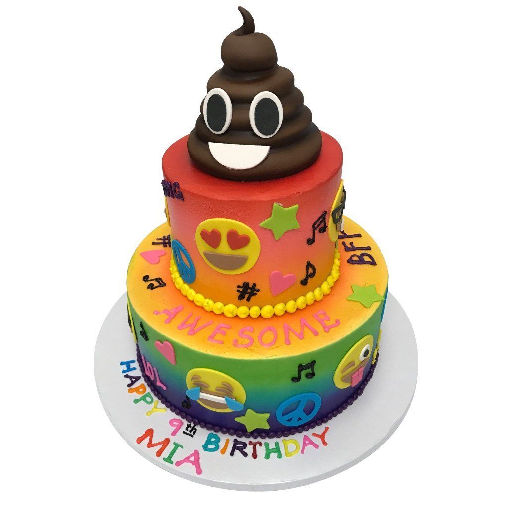 Rainbow Emoji's Theme Cake Freed's Bakery
